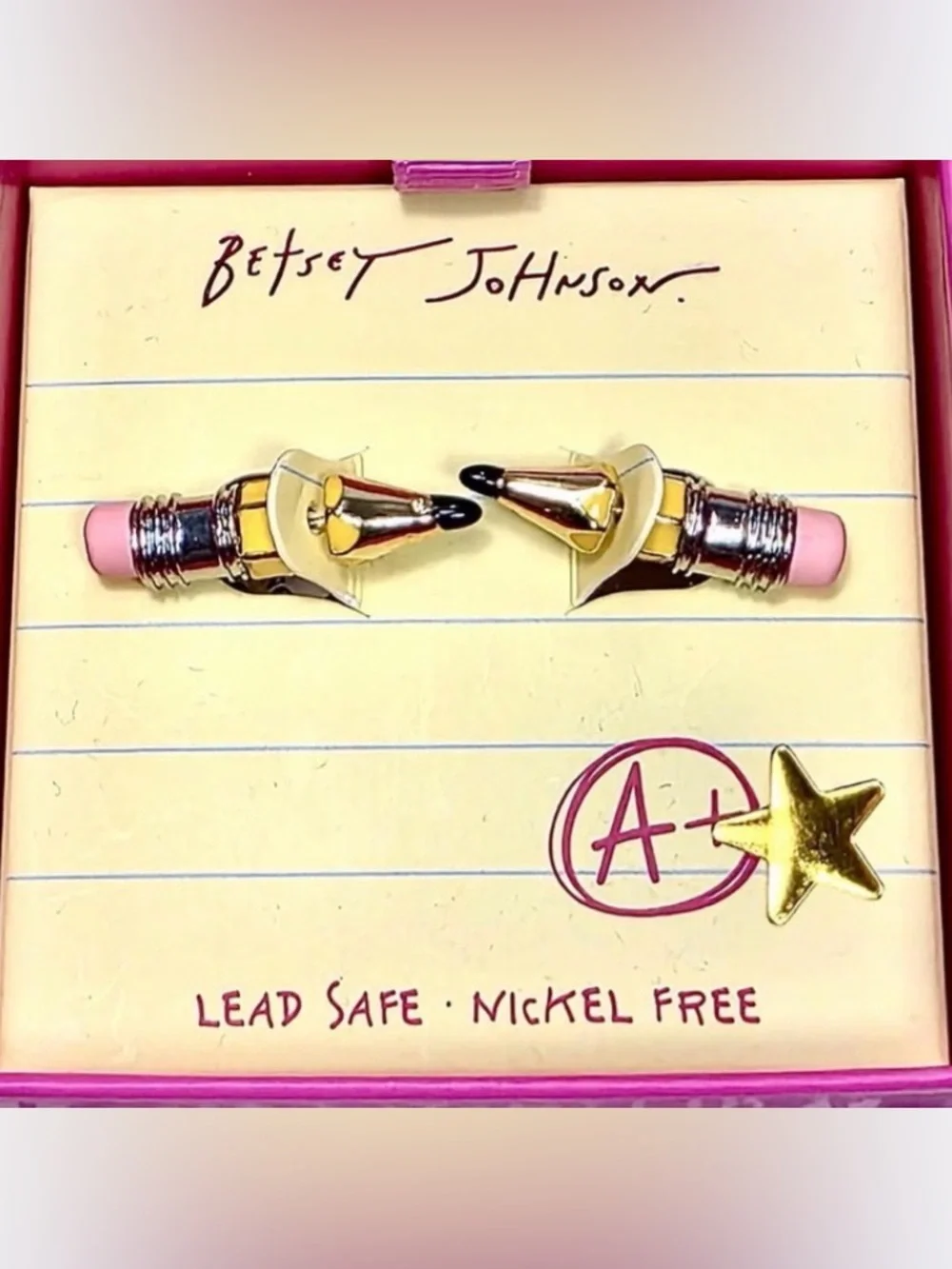 Betsey Johnson sensitive earrings
